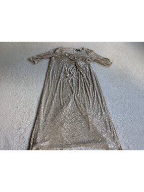 Alex Evenings Gold Sequin Sparkly Bling Party Dress 20W